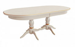 Стол Кингли 2000*1000*765 (тон слон.кость RAL1013 + патина золото) Стол Кингли 2000*1000*765 (тон слон.кость RAL1013 + патина золото)